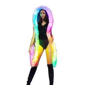 Bluetooth Led Light Up Sequin Vest With Hood