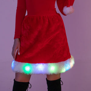 Women's LED Light Up Skirt-Red