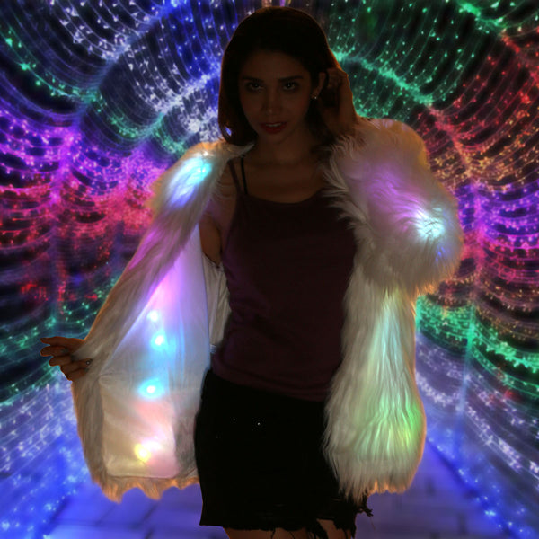 Light Up Fur Coat Jacket