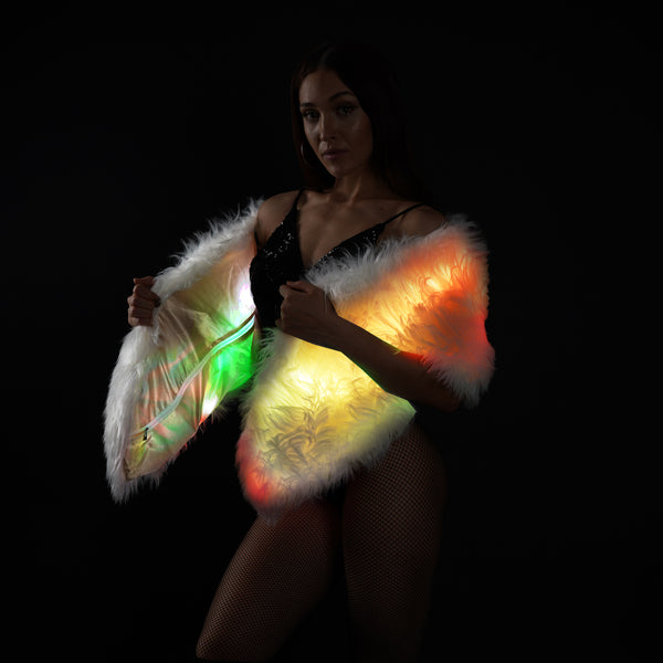 Bluetooth Led Light Up Fur Wrap