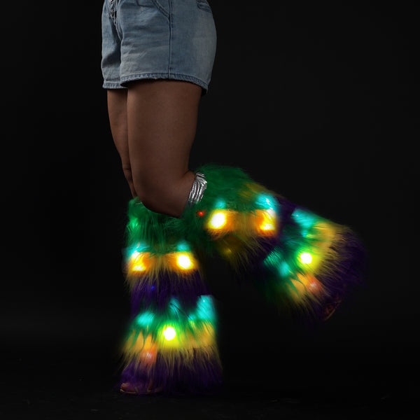 Mardi Gras Light Up Leg Warmer