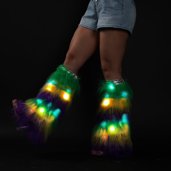 Mardi Gras Light Up Leg Warmer