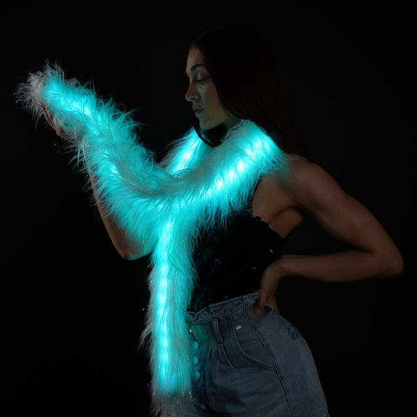 Bluetooth Silver Tassel Led Scarf