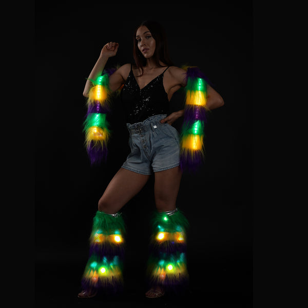 Mardi Gras Light Up Leg Warmer