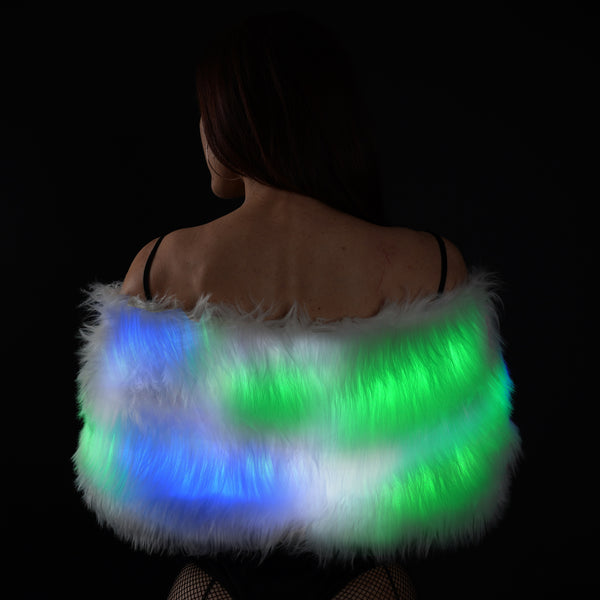 Bluetooth Led Light Up Fur Wrap