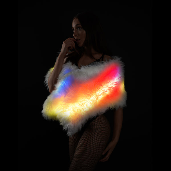 Bluetooth Led Light Up Fur Wrap