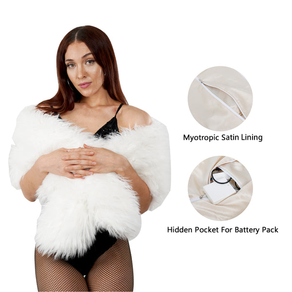 Bluetooth Led Light Up Fur Wrap