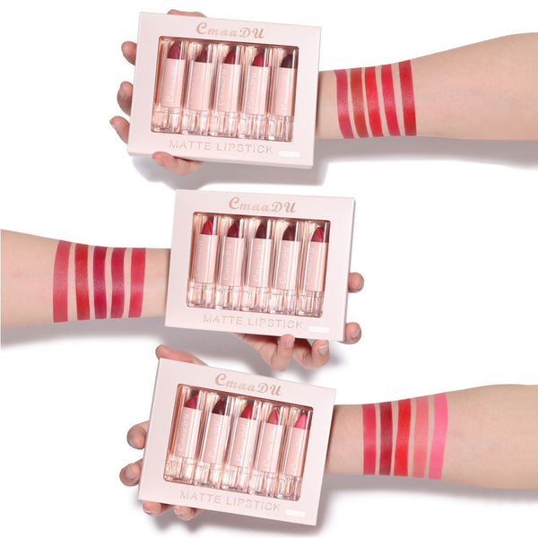 TikTok CmaaDu 5 PCS Lip stick matte moisturizing