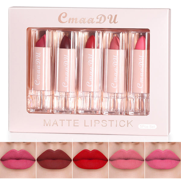 TikTok CmaaDu 5 PCS Lip stick matte moisturizing