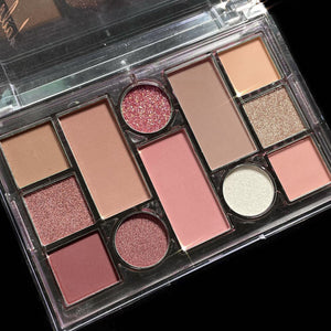 TikTok 12 color eye shadow palette  waterproof, non smudging, matte, highlight,  blusher, comprehensive