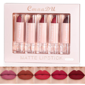 TikTok CmaaDu 5 PCS Lip stick matte moisturizing