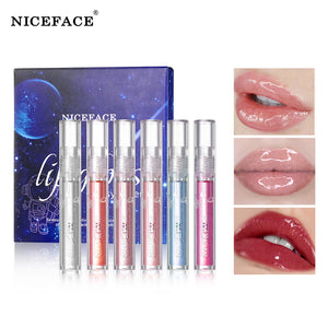 Niceface lip gloss 6 pcs lip gloss lip  moisturizes