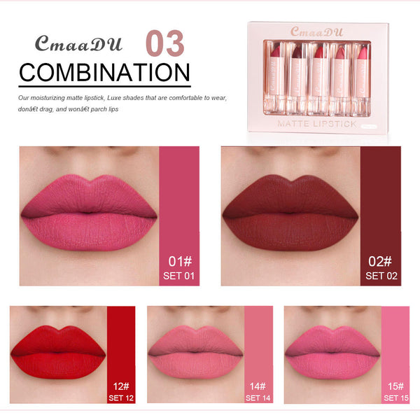 TikTok CmaaDu 5 PCS Lip stick matte moisturizing