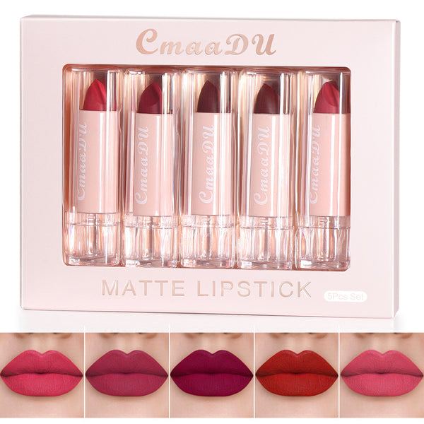 TikTok CmaaDu 5 PCS Lip stick matte moisturizing