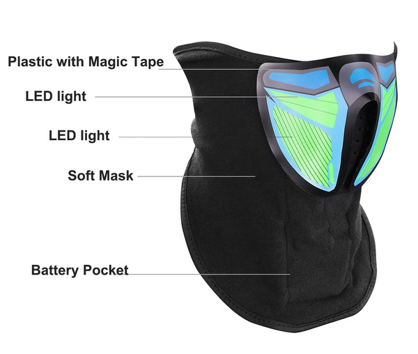 Glow In The Dark Sound Activated Rave Mask-024